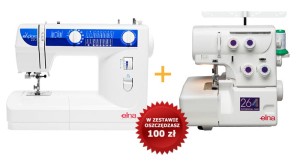 Maszyna do szycia Elna 220 + owerlok Elna 264D + Darmowa wysyłka
