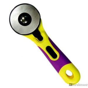 Nóż krązkowy 60 mm - fioletowo-żółty 