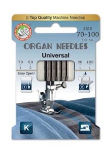 Igły Organ ECO grubość 70, 2x80, 90, 100 - 5 szt