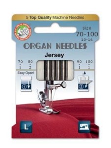 Igły Organ Jersey ECO grubość 70, 2x80, 90, 100 - 5 szt