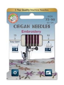 Igły Organ Embroidery ECO 3x75, 2x90