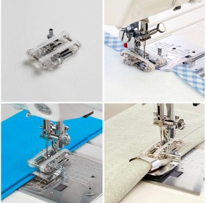 Stopka z zestawem zwijaczy i prowadnikiem do lamówki Janome i Elna (rotacyjny)