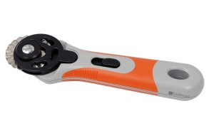 Nóż krążkowy 45mm z ostrzem falistym - pomarańczowo-szary