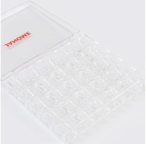 Szpulki plastikowe, płaskie Janome przezroczyste, komplet 25 szt.