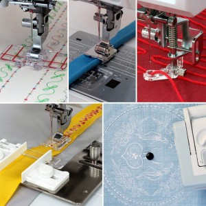 Zestaw 5 stopek i przystawek Janome (rotacyjny, 9mm)