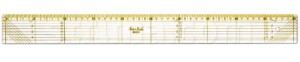 Linijka do patchworku i quiltingu, 50x500 mm, podziałka centymetrowa, czarno-żółty nadruk