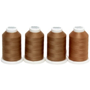 Zestaw nici owerlokowych standardowych i elastycznych Madeira Aerolock i Aeroflock - beżowy
