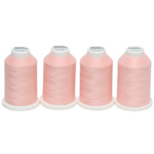 Zestaw nici owerlokowych standardowych i elastycznych Madeira Aerolock i Aeroflock - różowe