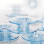 Szpulka plastikowa niebieska do maszyn Pfaff, Zetina, Gritzner, 10 szt.