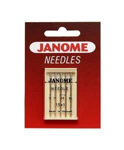Igły Janome do tkanin - 5 szt. o grubości 65, 75, 90 i 100