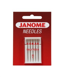 Igły Janome do tkanin - 5 szt. o grubości 80
