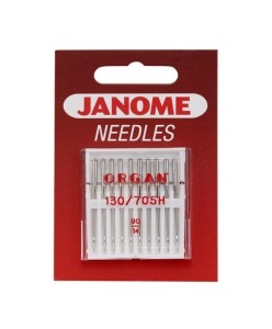 Igły Janome do tkanin - 10 szt. o grubości 90