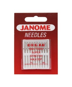 Igły Janome do dzianin, stretchu i materiałów super elastycznych - 10 szt. o grubości 75 i 90