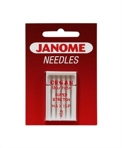 Igły Janome do dzianin, stretchu i materiałów super elastycznych - 5 szt. o grubości 75