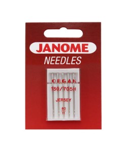 Igły Janome do dzianin i materiałów elastycznych - 5 szt. o grubości 80