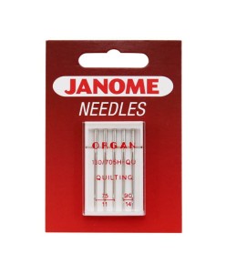 Igły Janome do pikowania i szycia patchworków - 5 szt. o grubościach 75 i 90