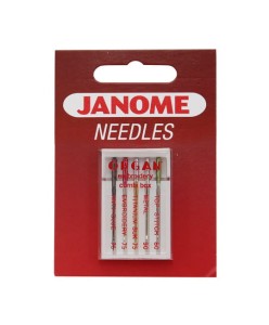 Igły Janome do haftowania mix - 5 szt. o grubości 75, 80 i 90
