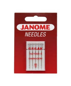 Igły Janome do haftowania - 5 szt. o grubości 80