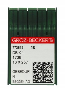 Igły szwalnicza Groz Beckert 16x231 GEBEDUR tytanowe różne rozmiary