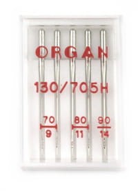 Igły uniwersalne Organ grubość 2x70, 2x80, 90 - 5 szt