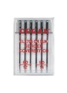 Igły Organ ELX 705 CR SUK  Serger Coverstitch 3x80, 3x90