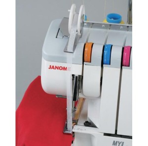 Stopka + podajnik taśmy do owerloków Janome i Elna