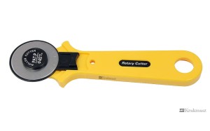 Nóż z ostrzem krążkowym 45 mm - żółty