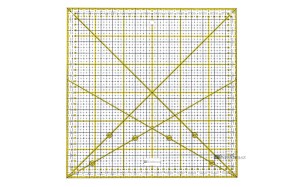 Linijka kwadratowa 30x30 cm z zaznaczonymi kątami